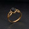 Black onyx Oval gemstone Ring, Solid 925 Sterling Silver Partywear Ring, bezel Ring, Yellow Gold Ring, Stacking Ring