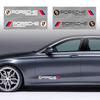 2pcs Car 3D Stickers Auto Side Body Sports Sticker Decals Car Accessories For Porsche Boxster Cayenne Panamera Macan Cayman 911 918 996 917 991