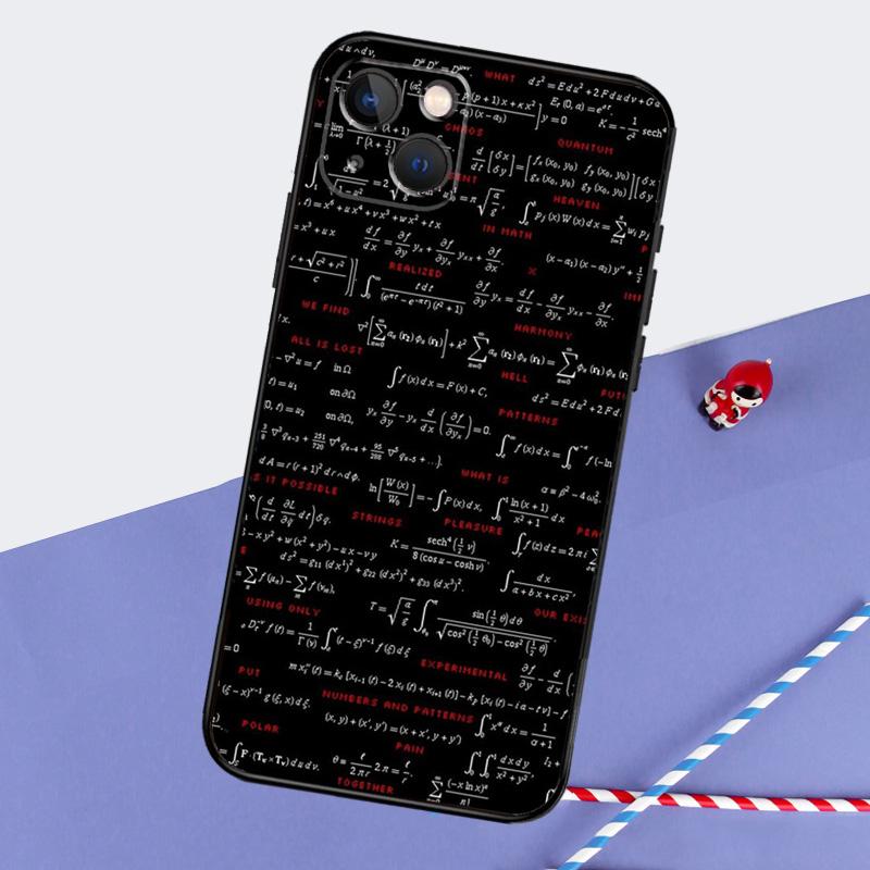 E mc2 Formula Math Funny  Science Phone Case For iPhone 16 Pro Max 12 13 Mini 11 14 15 Pro Max XR 15 16 Plus 16e Back Cover