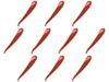 Set of 10 Drop Dessert Vermilion Lacquer X Lacquerware ABS Setomonohonpo [TA] Heat-Resistant Spoons, [14.2 1.9 Cm] Spoons, Heat-Resistant Resin,