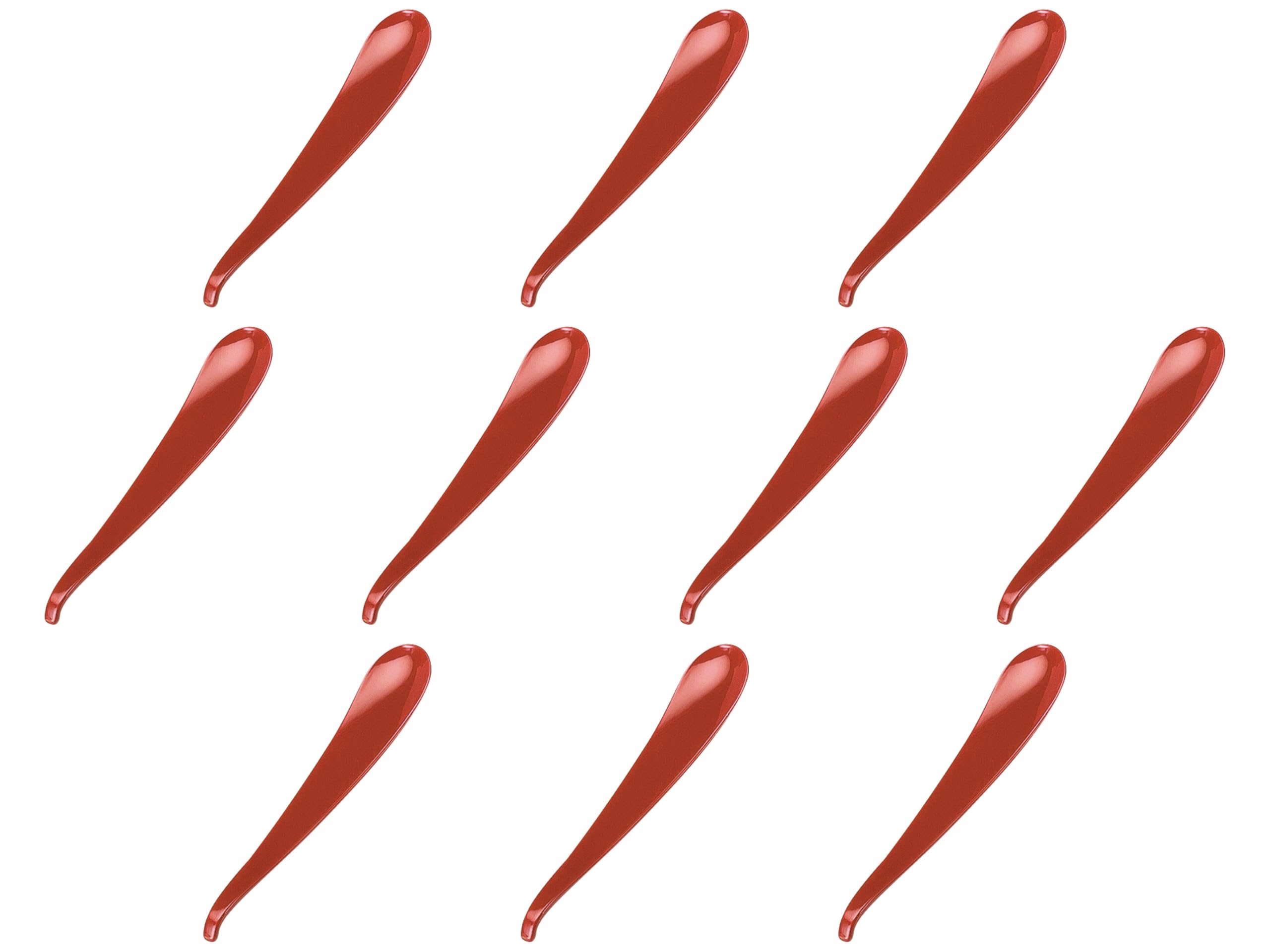 

Set of 10 Drop Dessert Vermilion Lacquer x Lacquerware ABS Setomonohonpo [TA] Heat-Resistant Spoons, [14.2 1.9 cm] Spoons, Heat-Resistant Resin,