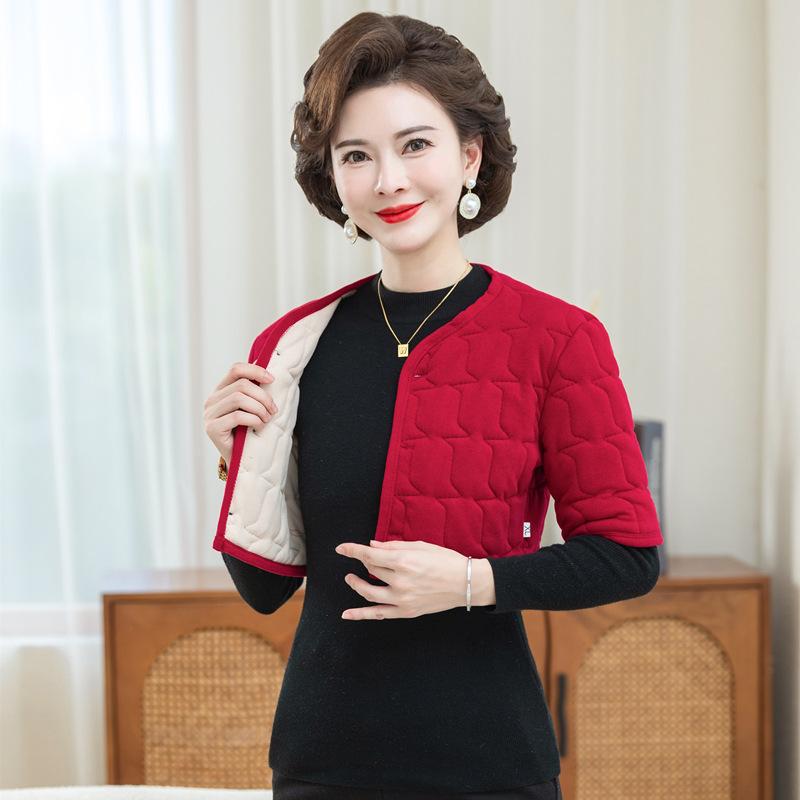 

Middle-aged & Elderly Women s Camel Hair Shoulder Pad Vest - Mid-Sleeve Neck & Cervical Protection 3XL (recommended 65-72.5 kg)