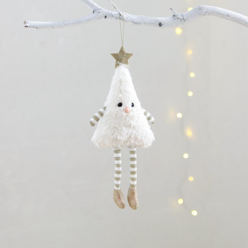 Cute Plush Christmas Tree Pendant Christmas Decor Hanging Leg Doll Hanging Decoration Holiday Party  Christmas Tree Decorations