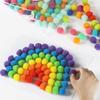 200 Pcs 2cm Pompoms Multicolor Valentine Day Arts and Pom Poms Balls And 100 Pcs Wiggle Eyes for DIY Creative Crafts Decorations