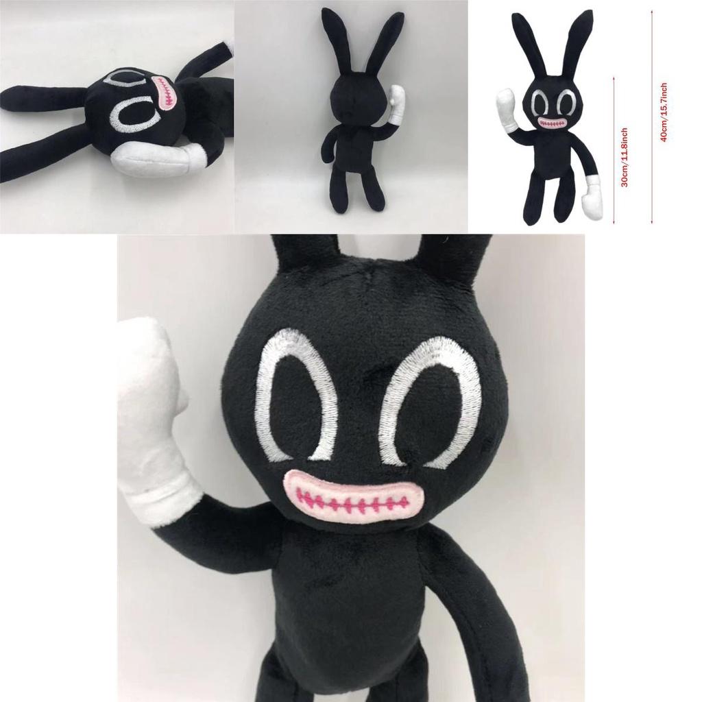 Adorable And Spooky Siren Head Horror Black Bunny Plush Stuffed Doll For Kids
