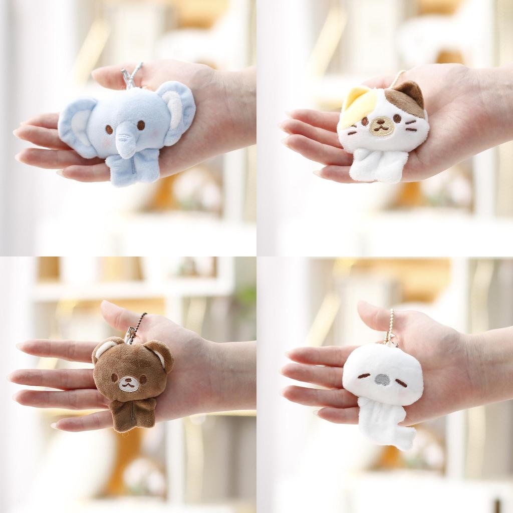 Plush Elephant And Bunny Keychain Soft Toy Gifts For Girls