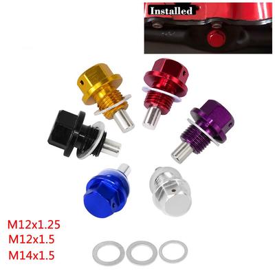 M12x1.5 M12x1.25 M14x1.5 Magnetic Oil Drain Plug &Oil Drain Sump Nut (A Lot of Colors Available)