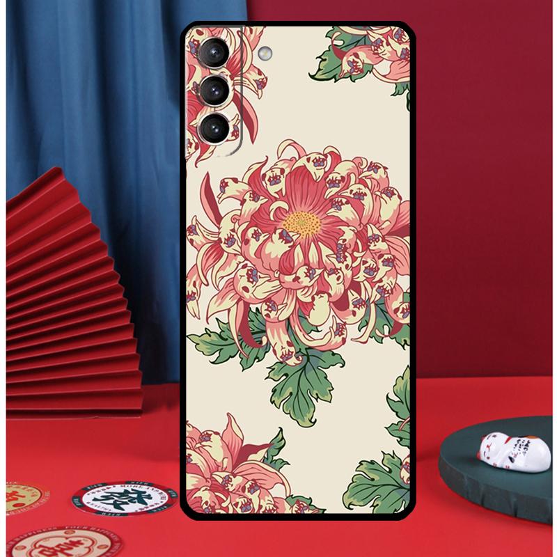 Chrysanthemum Phone Case For Samsung Galaxy S24 Ultra S9 S10 S20 S21 S22 Plus S23 FE S25 Ultra Back Cover