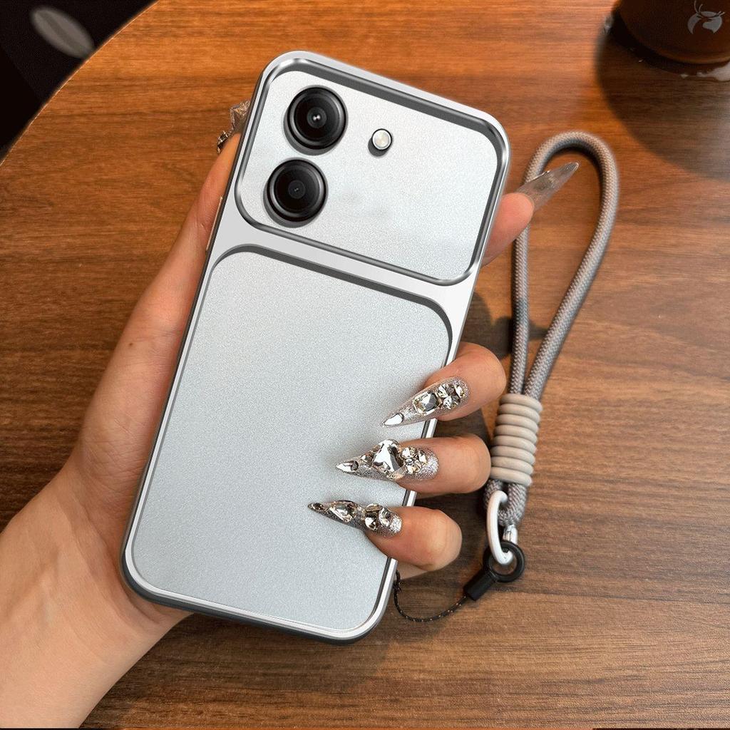 Luxury Big Window Phone Case with Lanyard for Xiaomi POCO X8 Pro Premium Textured Casing