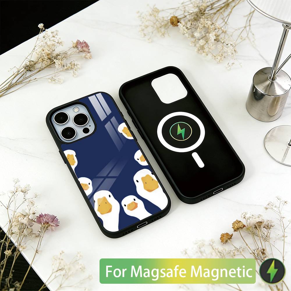 Duck Phone Case For iPhone17,16,15,14,13,12,11 Plus,Pro Magnetic with Magsafe Wireless Charging