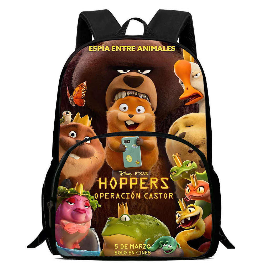 Cartoon Hoppers Beaver Backpack For Kids With Oxford Cloth Durable Material For School Travel