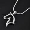My Shape Horse Pendant Necklace for Men Women Animal Equestrian Horserace Necklace Choker Fashion Jewelry Gift for Horse Lover