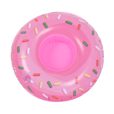 Becherhalterung aus weichem PVC, im Ins-Stil, wasserdicht für Poolpartys(Rosa Donut)