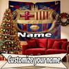 Benutzerdefinierter Name Personalisierte FOOTBALL Club Barcelona Druck Wandteppich, Wandkunst Dekor, Schlafzimmer, Wohnheim, Wohnung, Wohnzimmer, Party-Hintergrund, Geschenk für Geburts