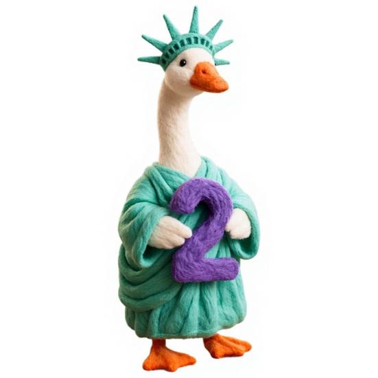 baizihuahu Decorative Ornament, USA 250th Patriotic Goose Centerpiece, Unique Appearance Figure for Household Use Home Decor