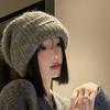 Japanese Sweet and Cute Big Head Surround Baotou Hat Fashionable Versatile Knit Hat Autumn and Winter Hat Women's Warm Wool Hat