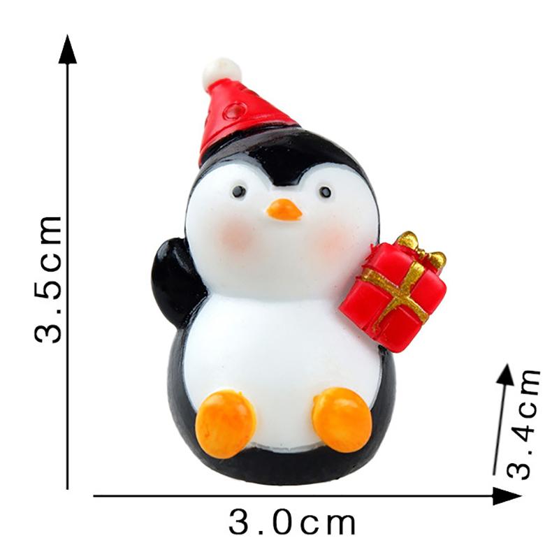 Cartoon Christmas Tree Snowman Santa Claus Micro Landscape Resin Decoration Ornaments Dollhouse Cute Gardening Accessories