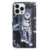 For iPhone 16 Pro Leather Phone Case Cross Texture Pattern Printing