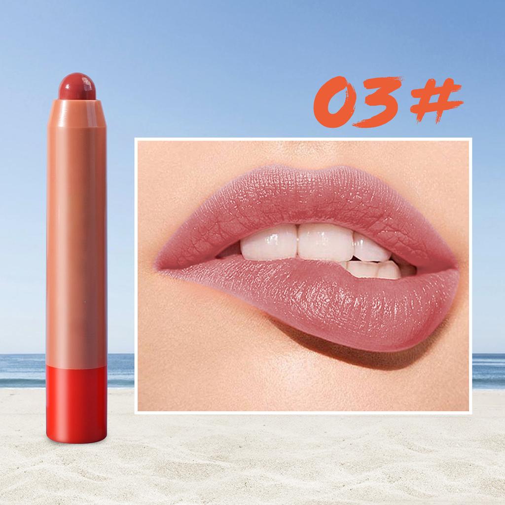 Waterproof Matte Velvet Nude Lipstick Pencil Sexy Red Brown Pigments Makeup Long Lasting Profissional Lip Tint Makeup 12 Colors