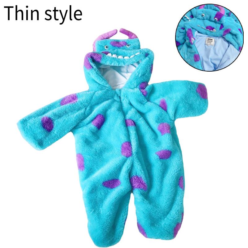 Baby Monsters Onesie University Sullivan Cosplay Costume Zipper Outfit Halloween