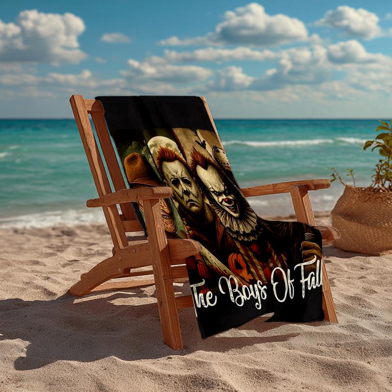 Ultra-Soft Beach Towel with Halloween horror Theme,Ideal for Pool - Camping, Diving - Perfect Travel Essential, Vibrant Beach Towel.