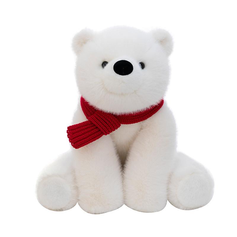 Animal Bear Polar Scarf Prone Toy Doll Ornaments Plush Filled Gifts Winter