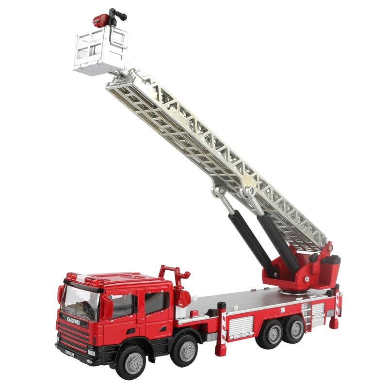 

Kdw Модель Пожежної Машини зі Драбиною Масштаб 1/50, Лита Металева Модель Автомобіля з Конструкцією з Сплаву та ABS для Довговічності