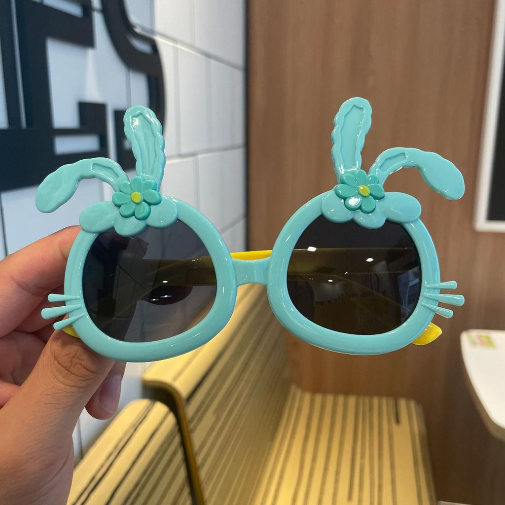Bunny Children'S Sunglasses Baby Cute Sunglasses Uv Protection Cartoon Super Cute Bow Glasses Women