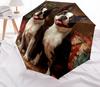 Christmas dog, automatic folding umbrella, portable and foldable design, 8 ribs, a Christmas or birthday gift.