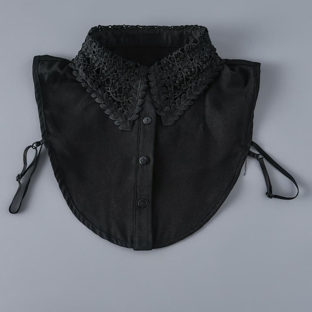 

Women Chiffon Lace Fake Collar Detachable Thin Breathable Fake Collar Half Shirt Style Versatile Fashion Summer Accessories 1PC