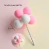 Multicolor Macaron Balloons Cake Toppers - Polymer Clay Foam for Kids' Birthday Decorations
