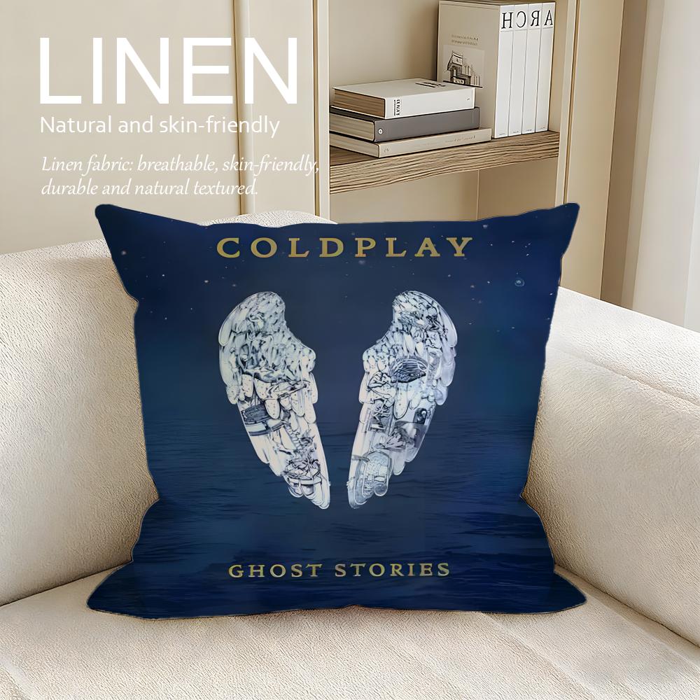 Music Coldplay Cushion Cover Pillowcase Set Pcs X X Breathable Washable Sofa Cushion Cover