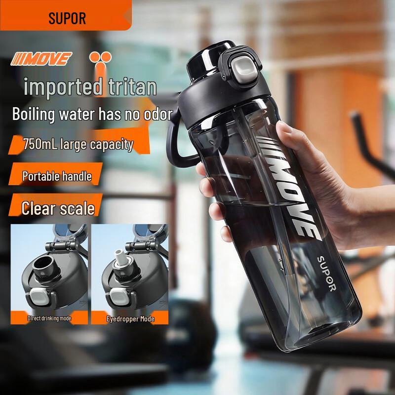 Supor Tritan Sports Water Bottle with Straw