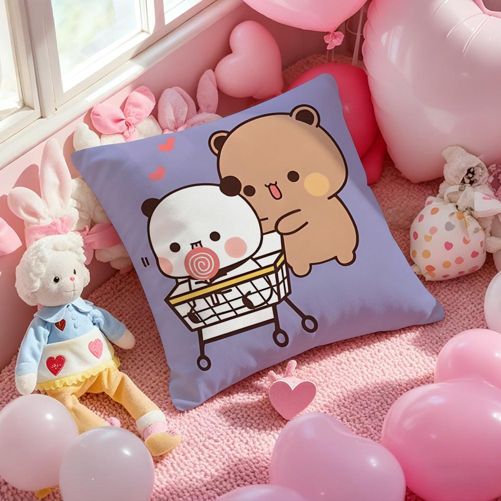 Panda Bubu And Dudu Cushion Cover Pattern Printed Pillowcase for Living Room Sofa Cushion Cover & Bedroom Decor