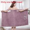 Luxury Coral Fleece Bath Wrap With Absorbent Toweling For Adults Home Spa Use