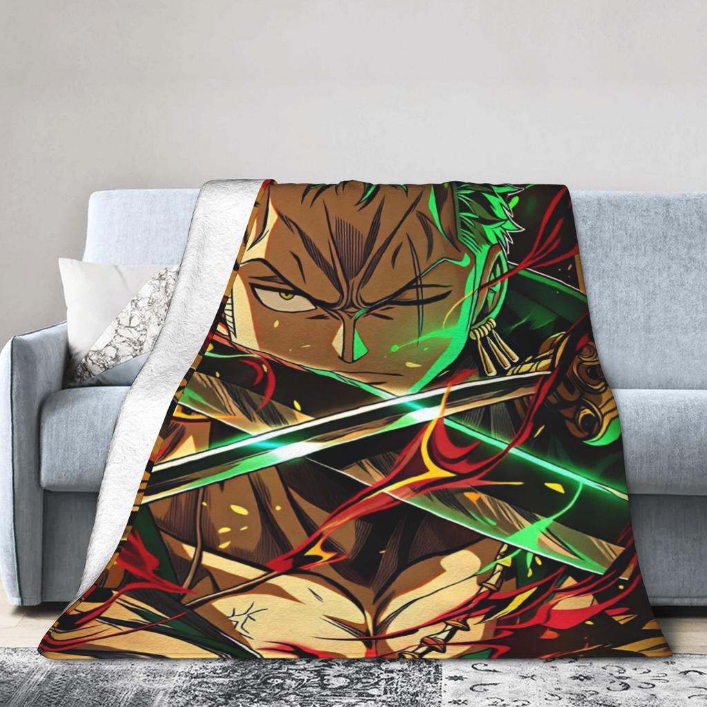 Zoros Vintage Tattoo Ornament Art Flannel Blanket Autumn Warm Throw Blanket for Kids Living Room Comfortable Sofa Bed Cover