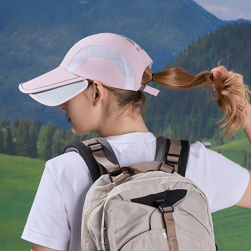 Summer Sun Protection Cap With Retractable Brim For Outdoor Cycling And Casual Wear