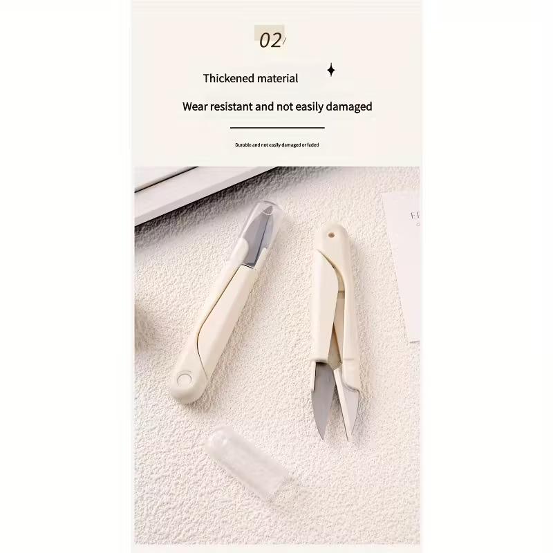 1PCS Stainless Steel Sewing Scissors Multi-Purpose Fabric & Thread Cutting Tools with Cover for Tailoring DIY Crafts