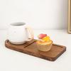Wooden Serving Tray Cashew Nut Shape Tea Service Tray Artistic Craftsmanship Snacks Desserts Breakfast Dinner Transport Tray