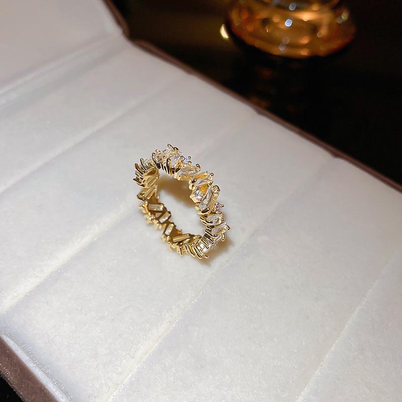 2024 Zircon Diamond Geometric Open Ring for Women - Trendy Luxury Index Finger Jewelry