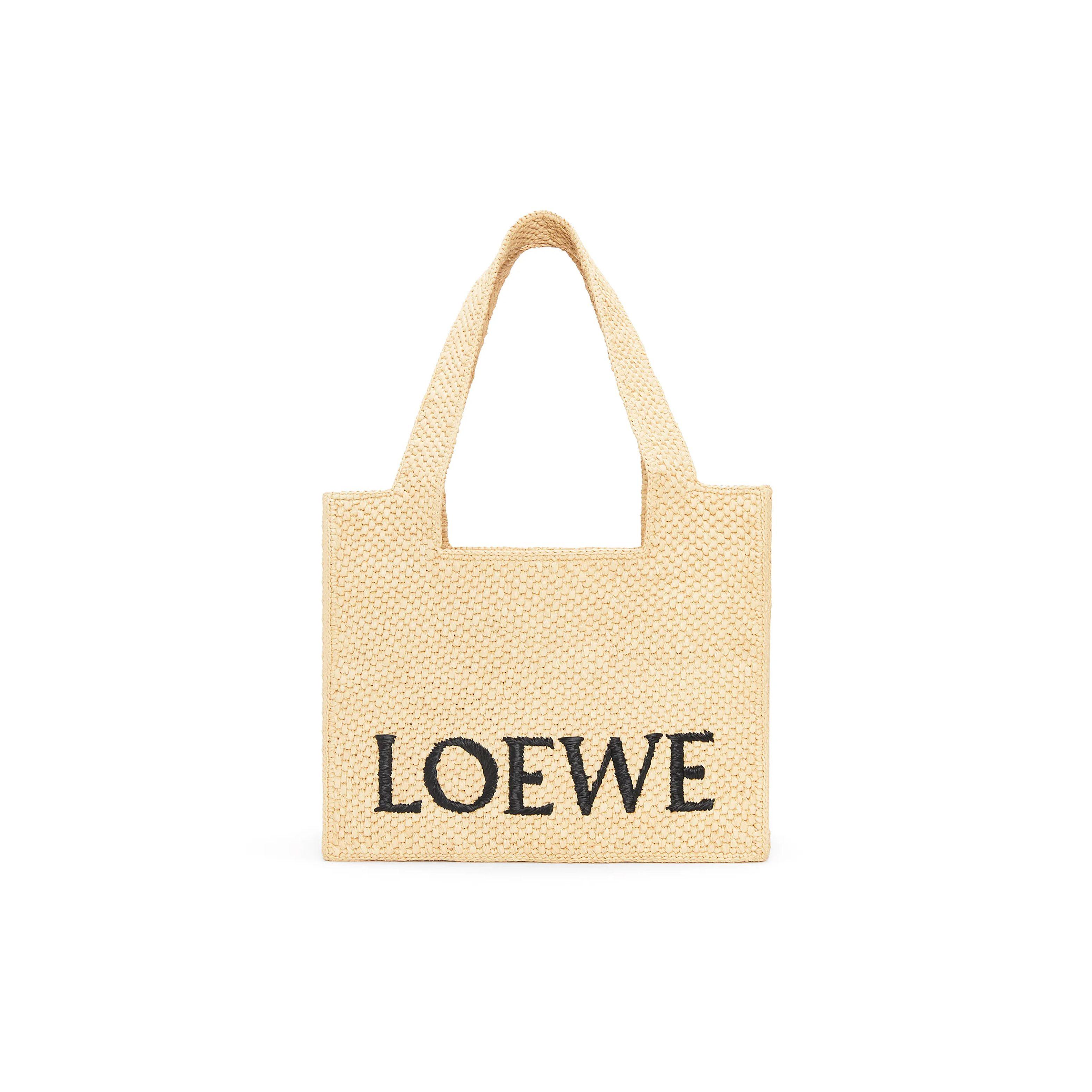 

Loewe Font Medium Tote Bag Natural Women Tote_bags Cream A685B61X05-2123 Basic Set (Bag+Dust Bag)