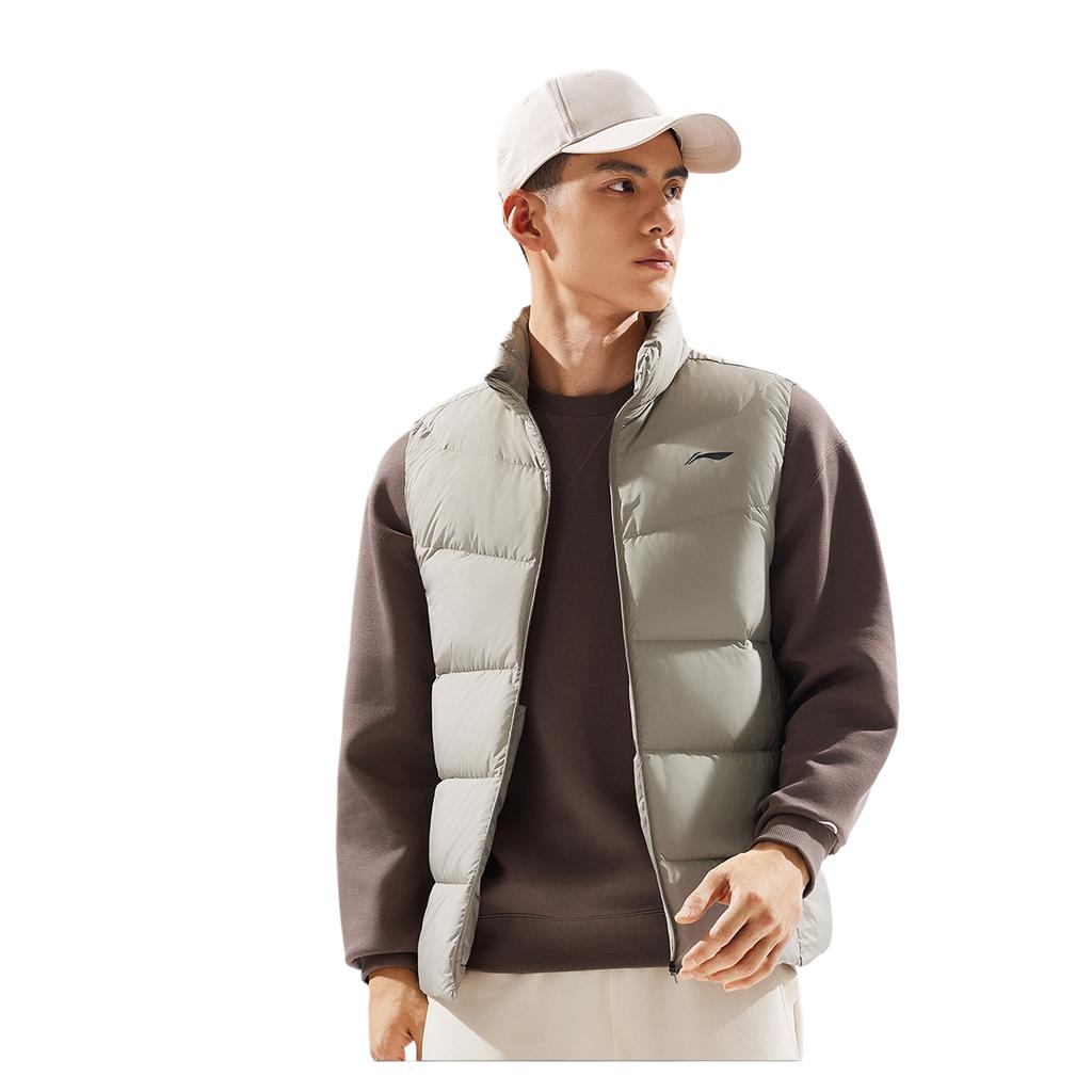 Fitness Series Stand Collar Logo Down Vest Men vests AMRV037-5