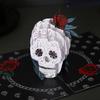 Halloween 3D Glittering Pumpkin Skull Greeting Card Hot Gold Edition Party Invitation Card Eye-Catching Design for Party
