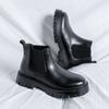 Fashion Chelsea Boots Fashion Leather Gentleman Stress Shoes Men Business Driving Shoes Handmade Black chaussure Party Flats Dress Shoes