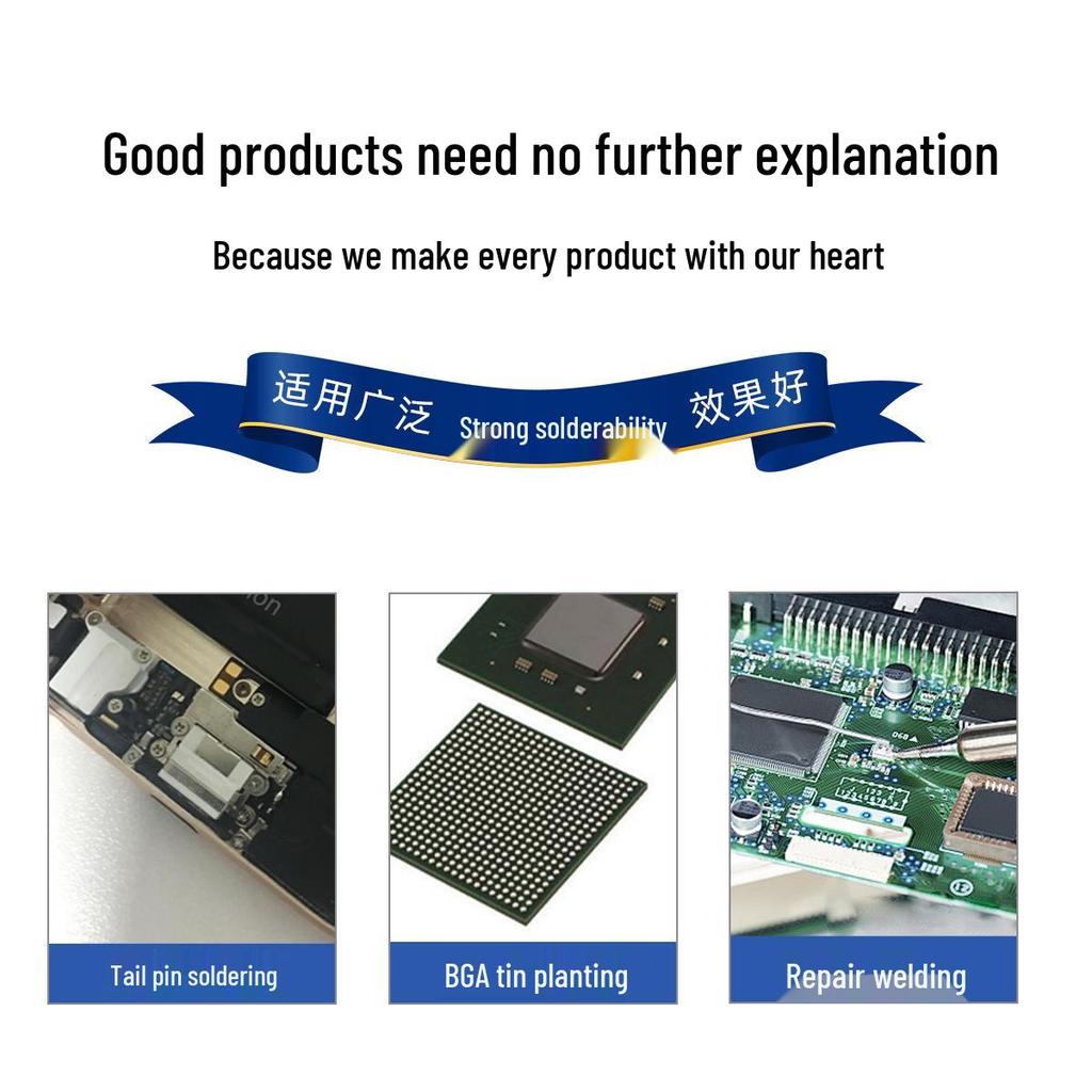 Weiweld Craftsman Lead-Free Halogen-Free BGA Solder Paste, Mobile Phone Repair, Syringe SMT-223 Rosin Flux.