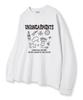 UNION GARMENTS Cutie Girl Sketch Loose Fit Long Sleeve T-Shirt White [Basic Or Ribbed]