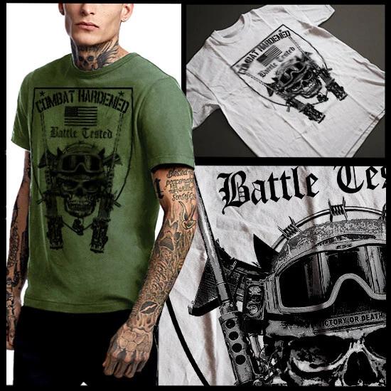 Military Combat Vet War Hardened T-Shirt Army Rangers Seals Infantry New XL