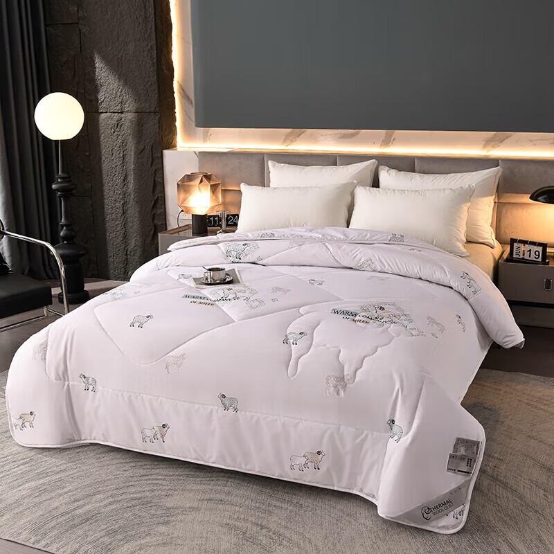 Jieliya Luxus 100% Wolldecke