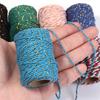 20M 2mm Dual Color Macrame Cotton Cords Twine Colorful Cotton Rope String DIY Home Textile Gift Wrapping Wedding Decoration