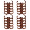 20Pcs Binding Rings Segmented Design Hold 60 Sheets 11mm Binding Thickness Office SuppliesAmber